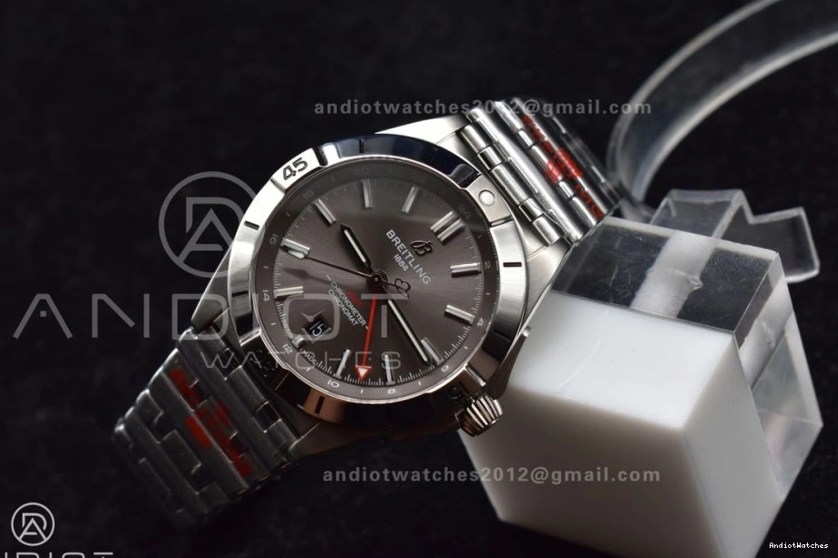 SoftTouch Grey on GMT SS Chronomat Bracelet 529 40mm A Edition Breitling Best Automatic Dial 1:1 Factory BLS 0406